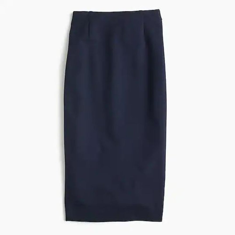 J. Crew Navy Ponte Skinny Pencil Skirt Size 14